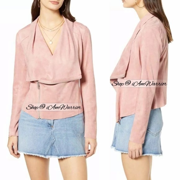 BlankNYC NWT blush rose faux suede spring draped jacket *shop@iamwarrior - Picture 4 of 13